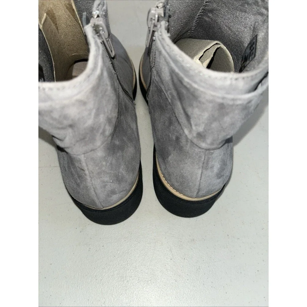 Clarks Sharon Salon Womens Suede Side Zip Wedge Ankle Boots Booties Size 10 nwo